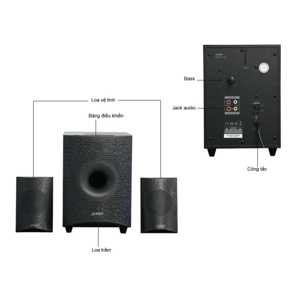 Loa máy tính Fenda F210X 2.1 kết nối bluetooth,USB, thẻ nhớ