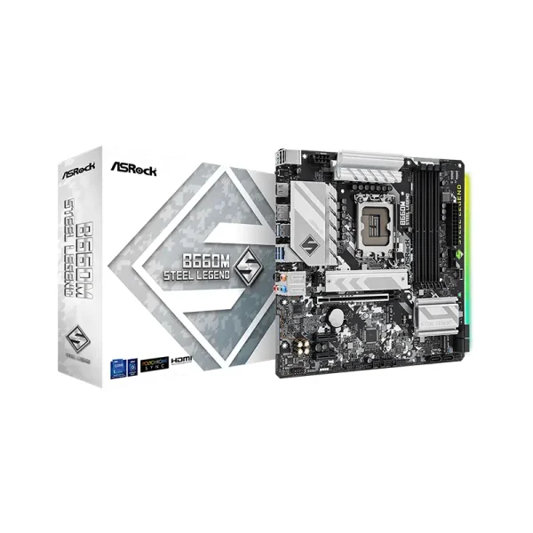 Mainboard ASRock B660M Steel Legend (Intel B660, LGA 1700, mATX, 4 khe DDR4)