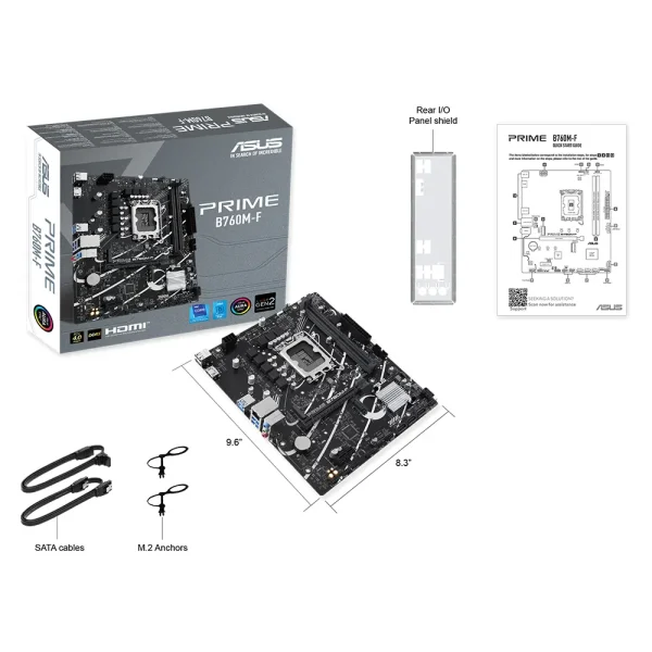 Mainboard Asus Prime B760M-F – m-ATX, 2 khe DDR4, LGA 1700