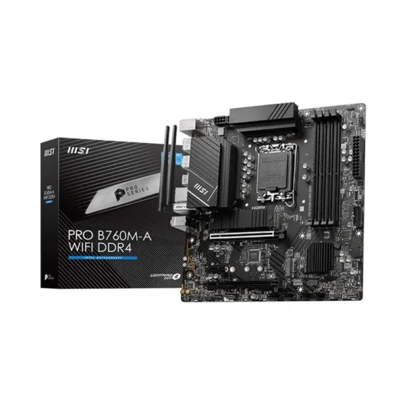 Mainboard MSI PRO B760M-A Wifi DDR4 (Intel B760, LGA 1700, mATX, 4 khe DDR4)
