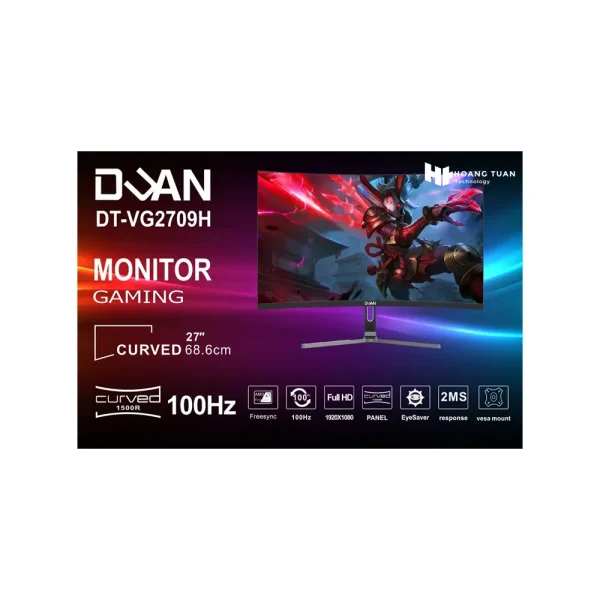 Màn hình cong DUAN VG2709H 27 inch FHD 100Hz Màu Trắng
