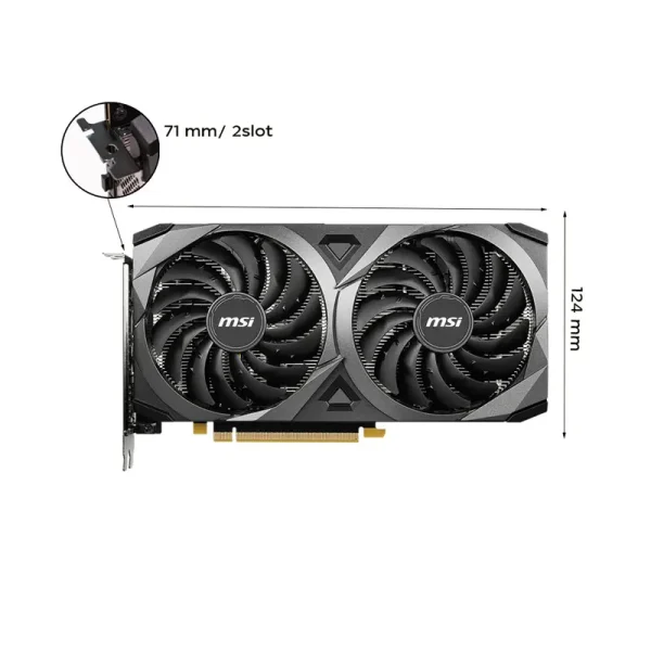 Card đồ họa MSI RTX 3060Ti Ventus OC 8GB Dual