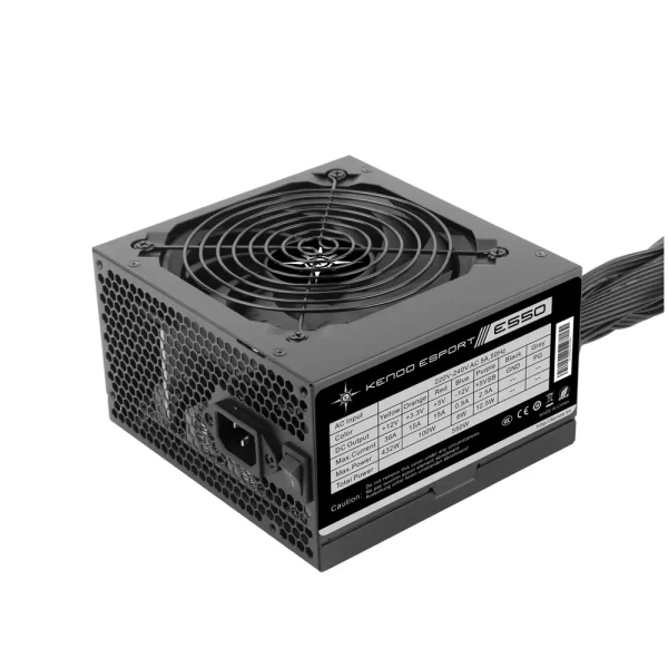 Nguồn Máy Tính KENOO ESPORT E550 – ATX, 550W, Cáp Dẹt