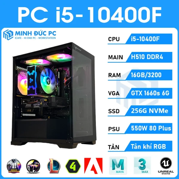 PC i5 10400F | 16GB RAM | VGA GTX 1660s | SSD 256GB | MAIN H560