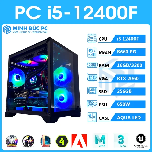 PC i5 12400F | 16GB RAM | VGA RTX 2060 6GB | SSD 256GB NVMe