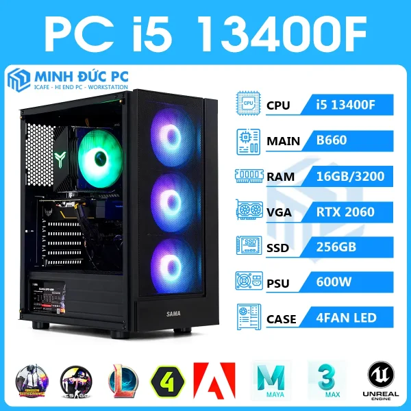 PC i5 13400F | 16GB RAM | VGA RTX 2060 | SSD 256GB