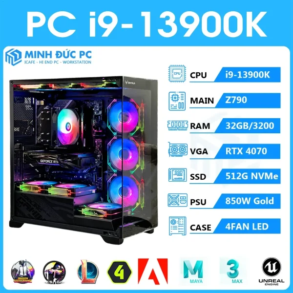 PC i9 13900K | 32GB RAM | VGA RTX 4060 8GB | SSD 512GB NVMe