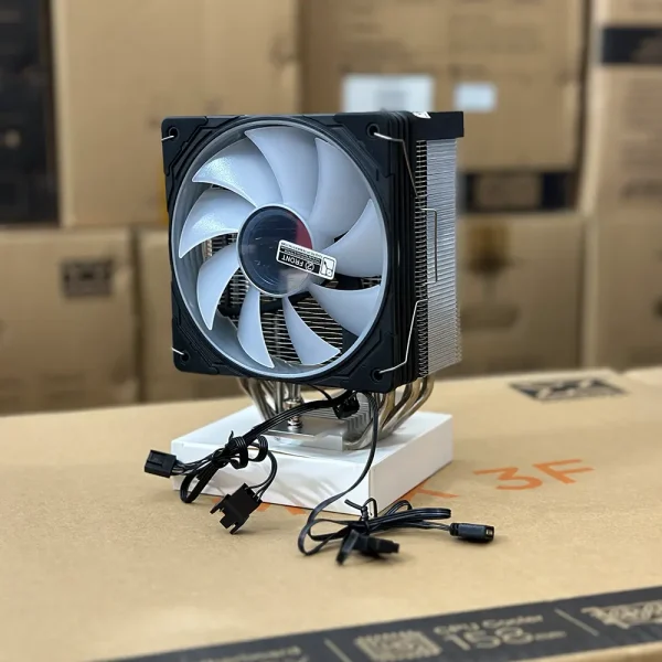 Coolmoon GT600 Black – Tản Nhiệt CPU 6 Ống Đồng, 120mm ARGB