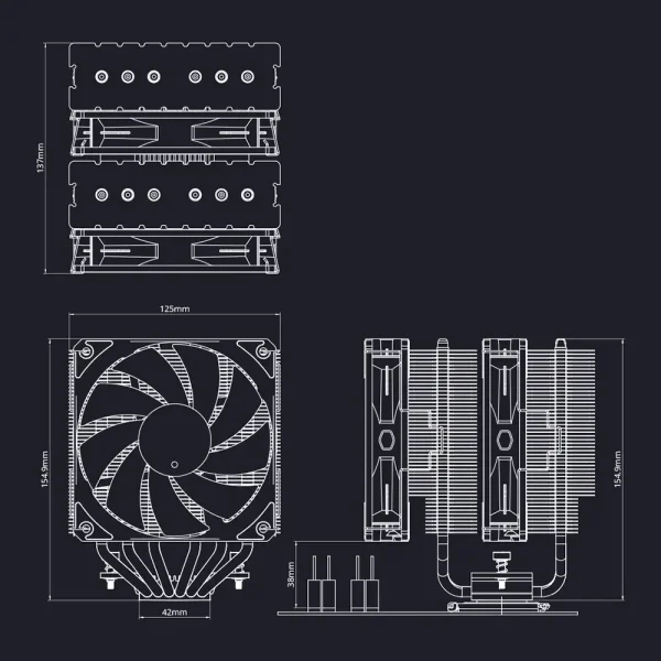 Tản nhiệt khí Cooler Master Hyper 620S ARGB Dual Fan