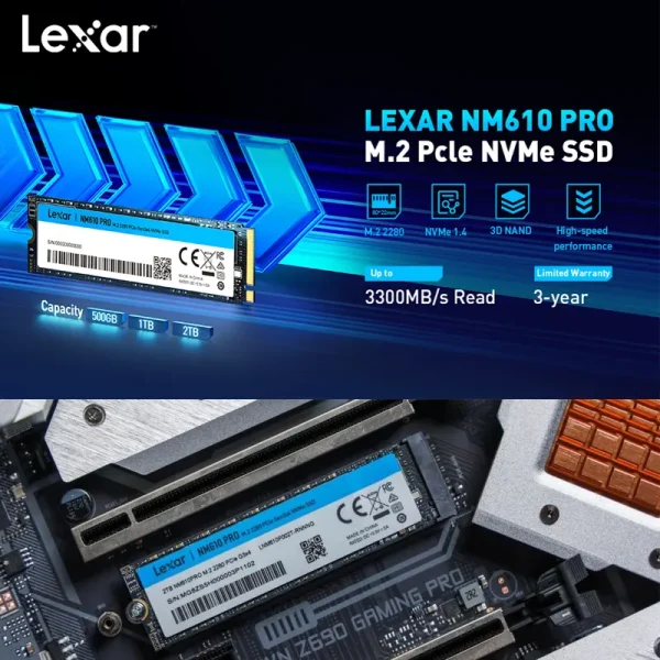 Ổ cứng SSD Lexar NM610 Pro 500GB NVMe M.2-PCIe 2280