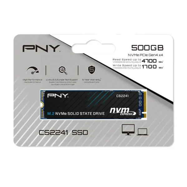 Ổ cứng SSD PNY CS2241 500GB NVMe M.2 2280 PCIe Gen 4×4