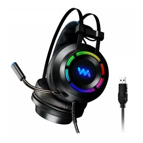 Tai nghe WANGMING WM 9800 Gaming 7.1 LED RGB USB – Black
