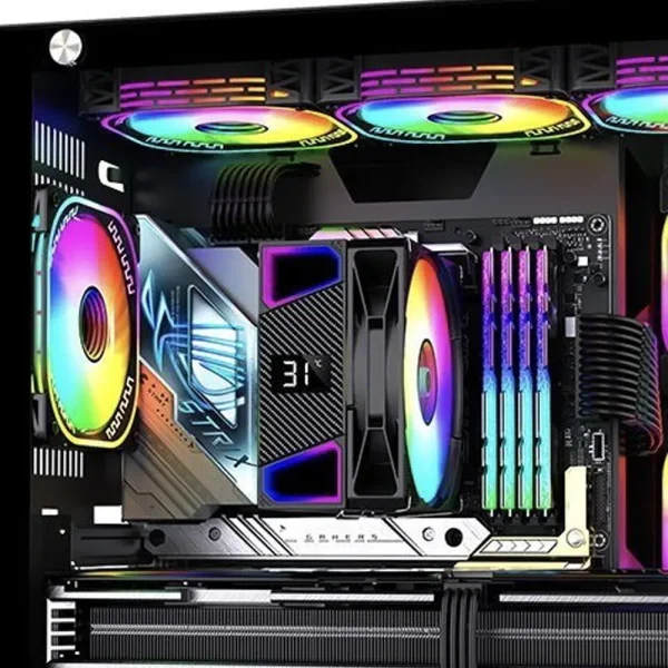 Tản nhiệt khí TOMATO AM-6300 FLY ARGB BLACK Sync Main + Hub