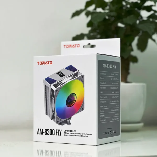 Tản nhiệt khí TOMATO AM-6300 FLY ARGB BLACK Sync Main + Hub