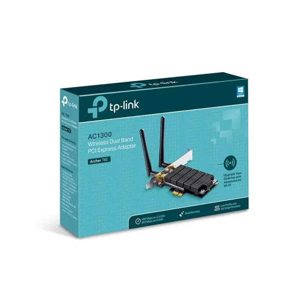 Card mạng không dây TP Link Archer T6E AC1300 băng tần kép PCI Express