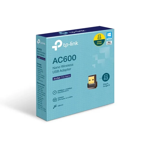 USB Wifi TP-Link Archer T2U Nano Wireless AC600 (2.4GHz, 5GHz)