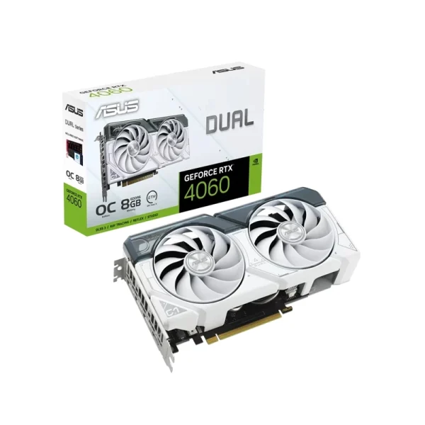 Card màn hình ASUS RTX 4060 White OC Edition 8GB GDDR6