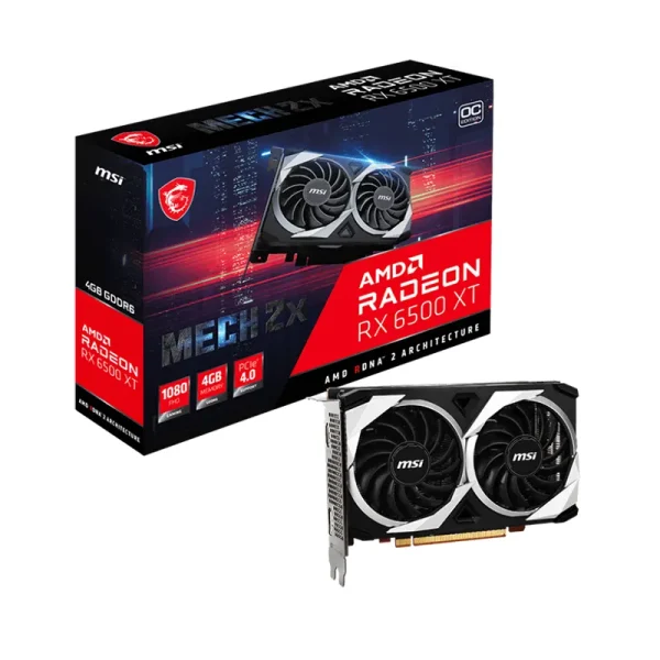 VGA MSI Radeon RX 6500 XT MECH 2X 4GB OC GDDR6