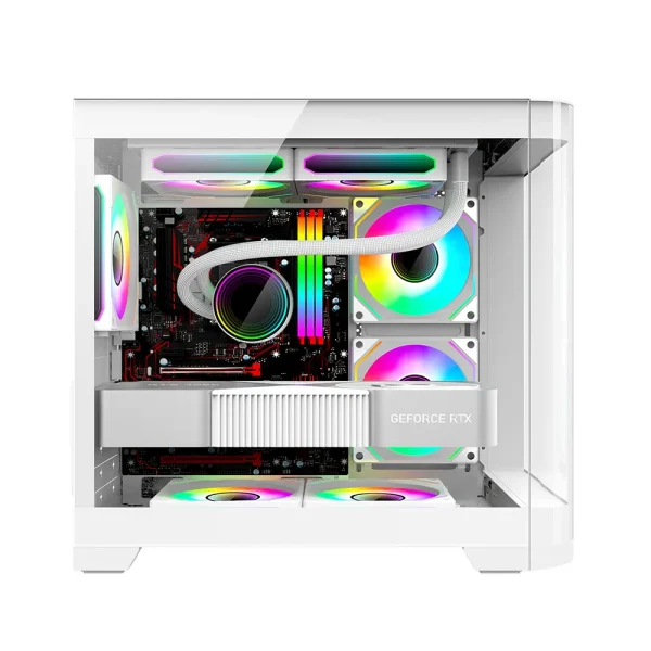 Vỏ Case KENOO ESPORT MK400 mATX Kính Cong Trắng