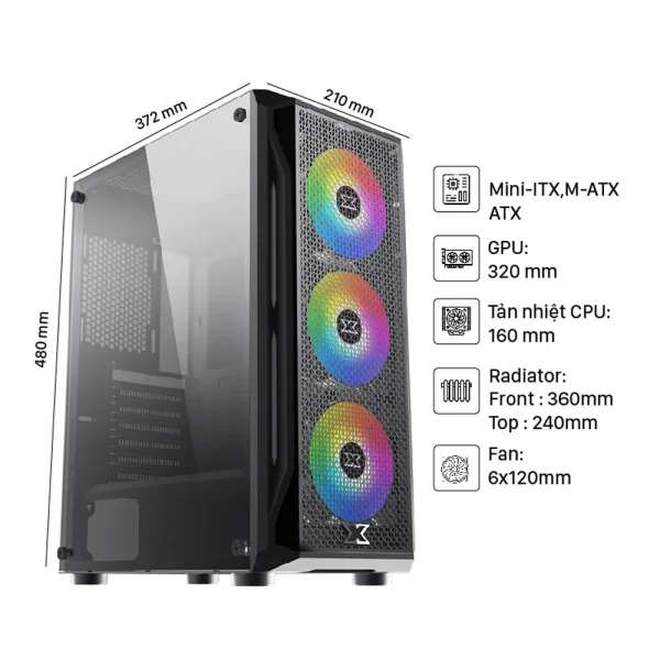 Vỏ Case Xigmatek GAMING X 3FX – Giá Cực Rẻ