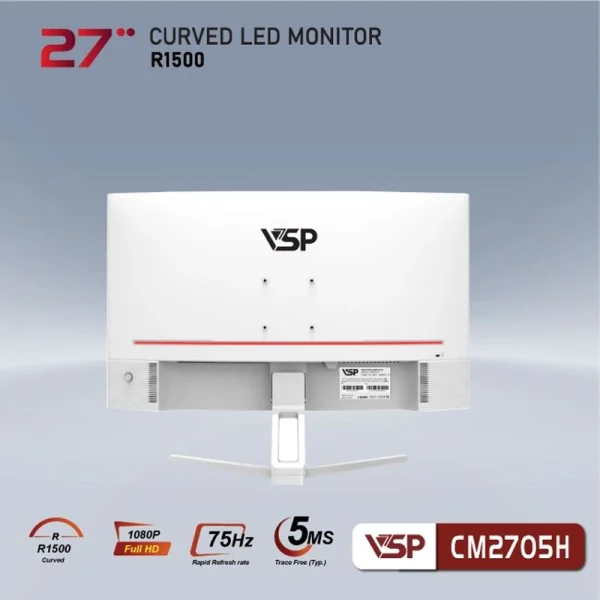 Màn hình cong VSP CM2705H 27 inch/FHD/VA/75Hz/White