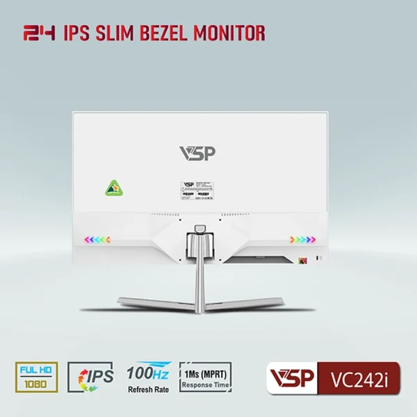 Màn hình VSP VC242i 24 Inch 100Hz IPS FHD Flat – Trắng