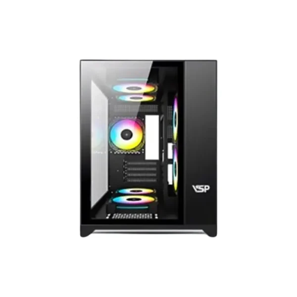 Vỏ Case VSP Aquanaut Pro Gaming X2 Black | M-ATX/Mid Tower