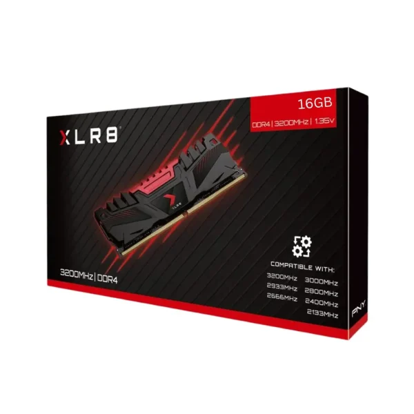 PNY XLR8 RAM DDR4 16GB 3200MHz – XMP, Heatsink, Black